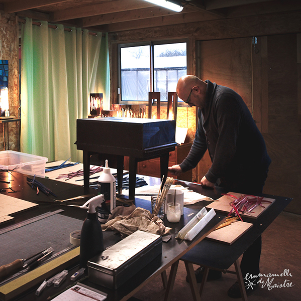 Franz Laimé à son atelier